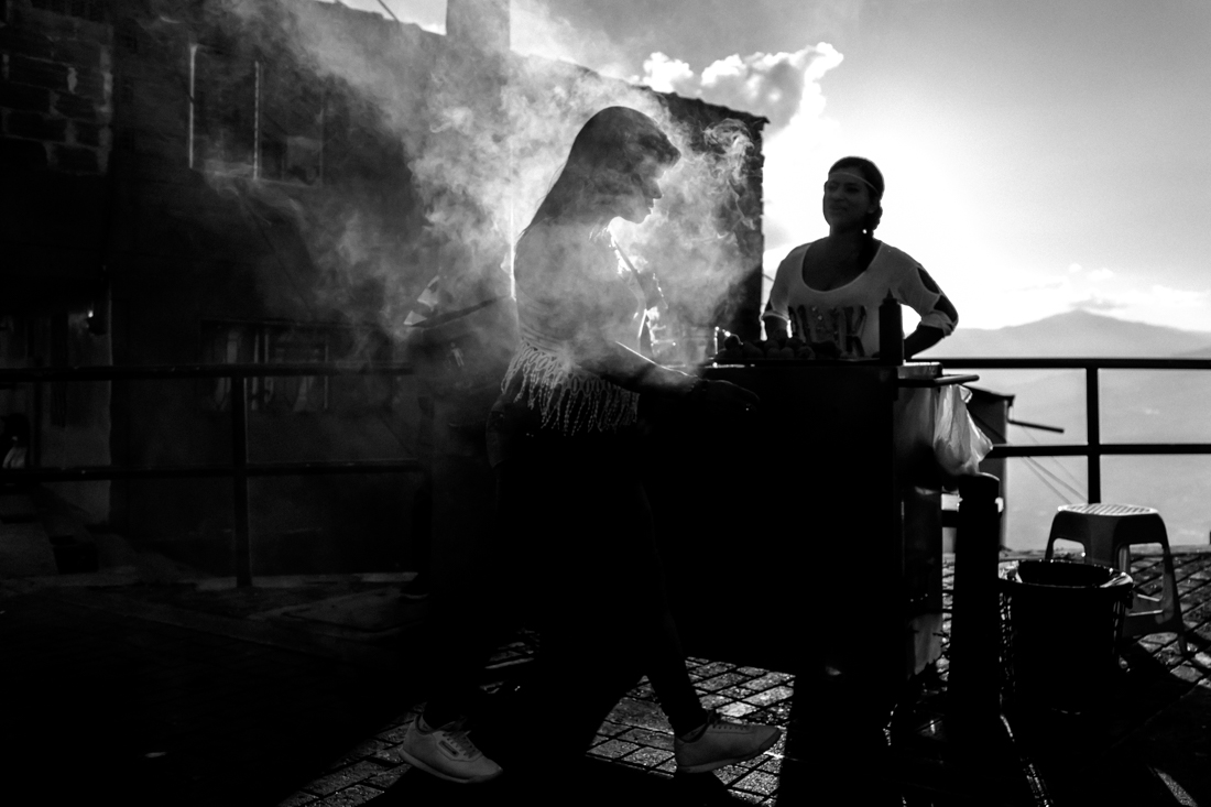 Silhouette Through Smoke