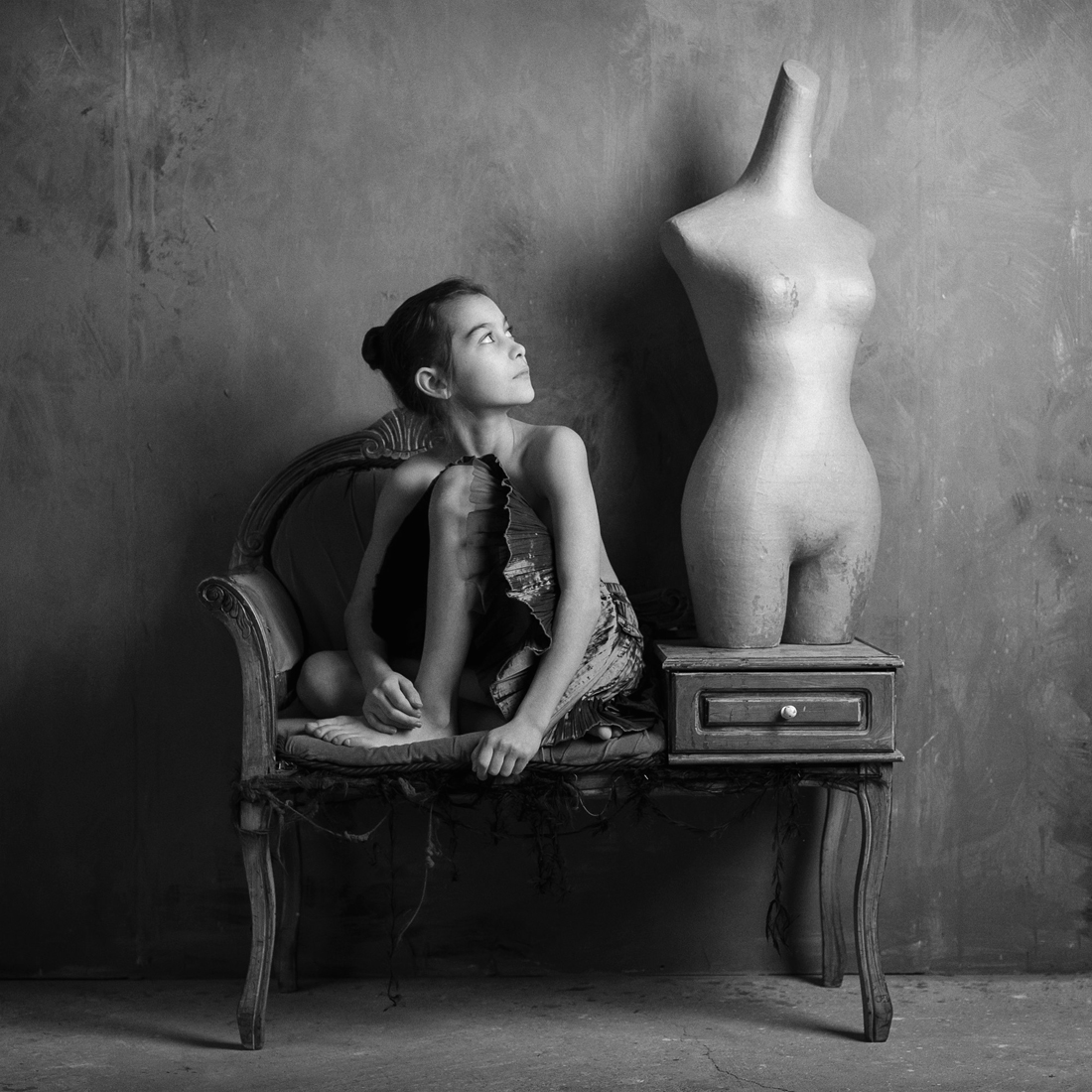 Portraits of young women.