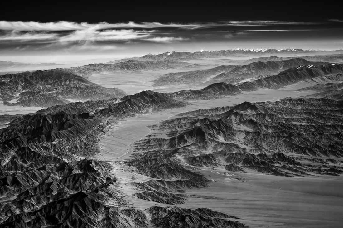 Roof of the World; Karakoram and Kunlun Mountains in infrared.