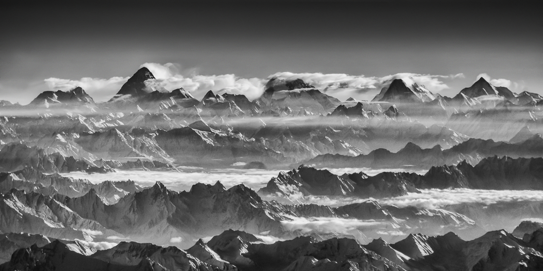 Roof of the World; Karakoram and Kunlun Mountains in infrared.