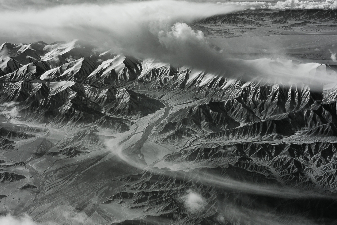 Roof of the World; Karakoram and Kunlun Mountains in infrared.
