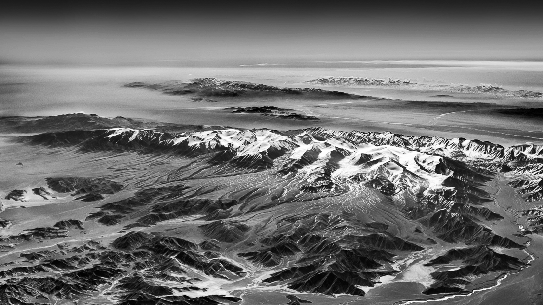 Roof of the World; Karakoram and Kunlun Mountains in infrared.