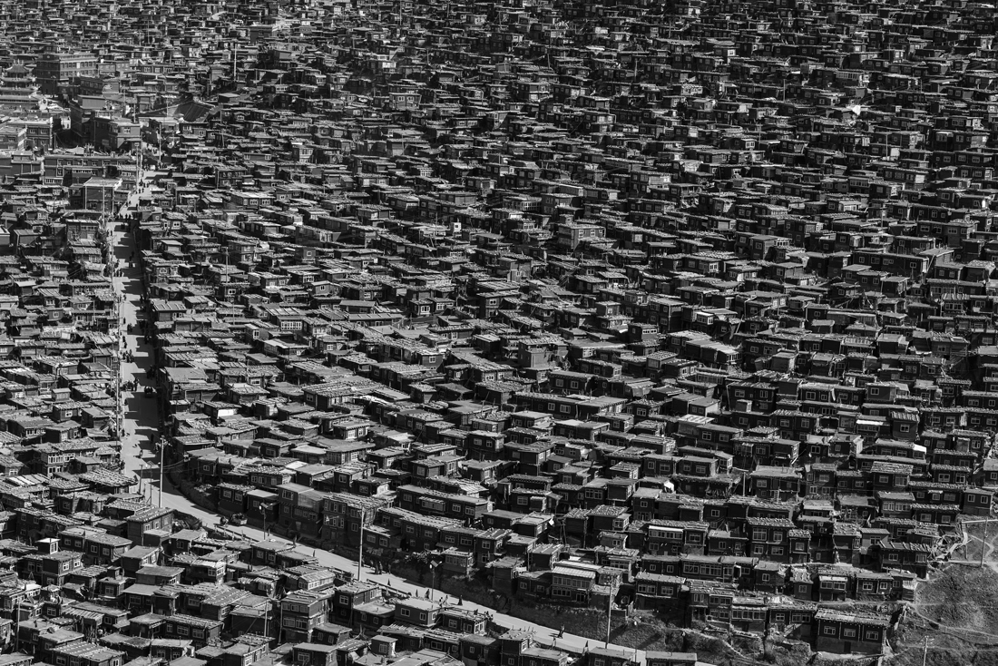 Boxes on the hillside