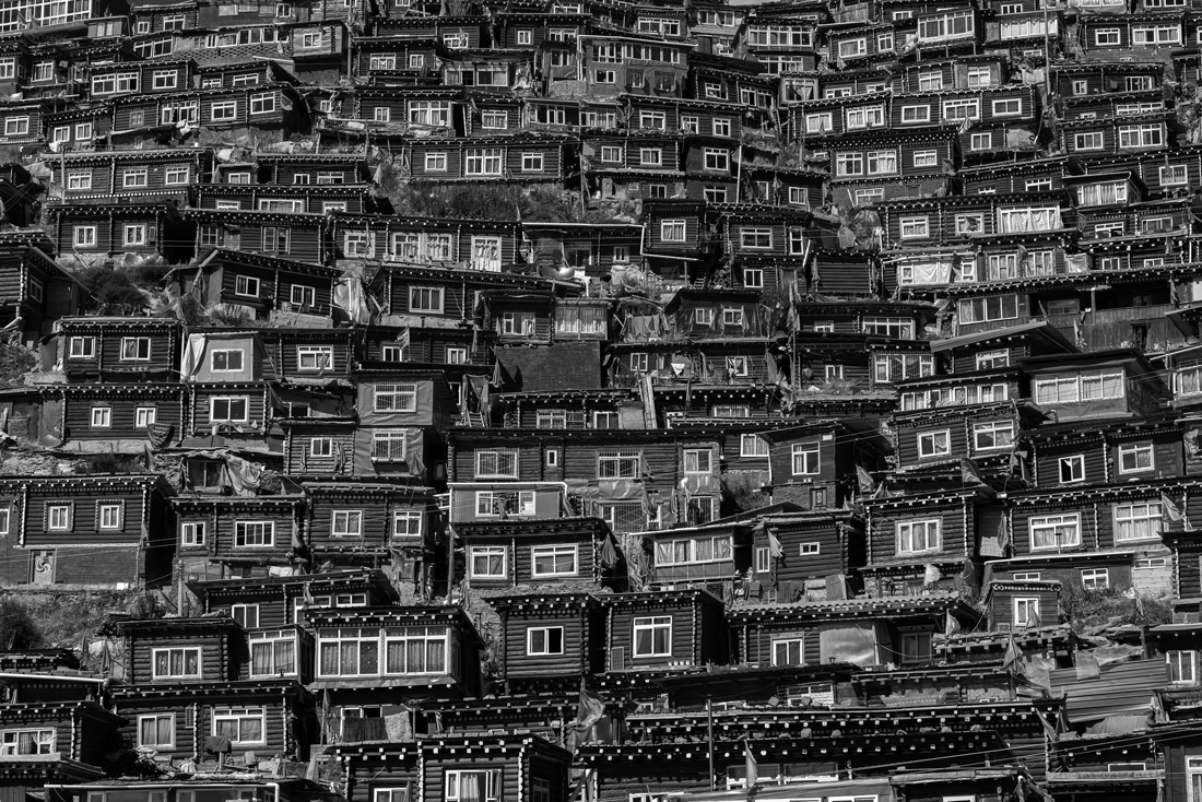 Boxes on the hillside