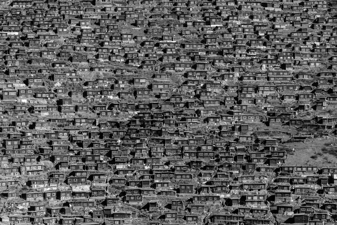 Boxes on the hillside
