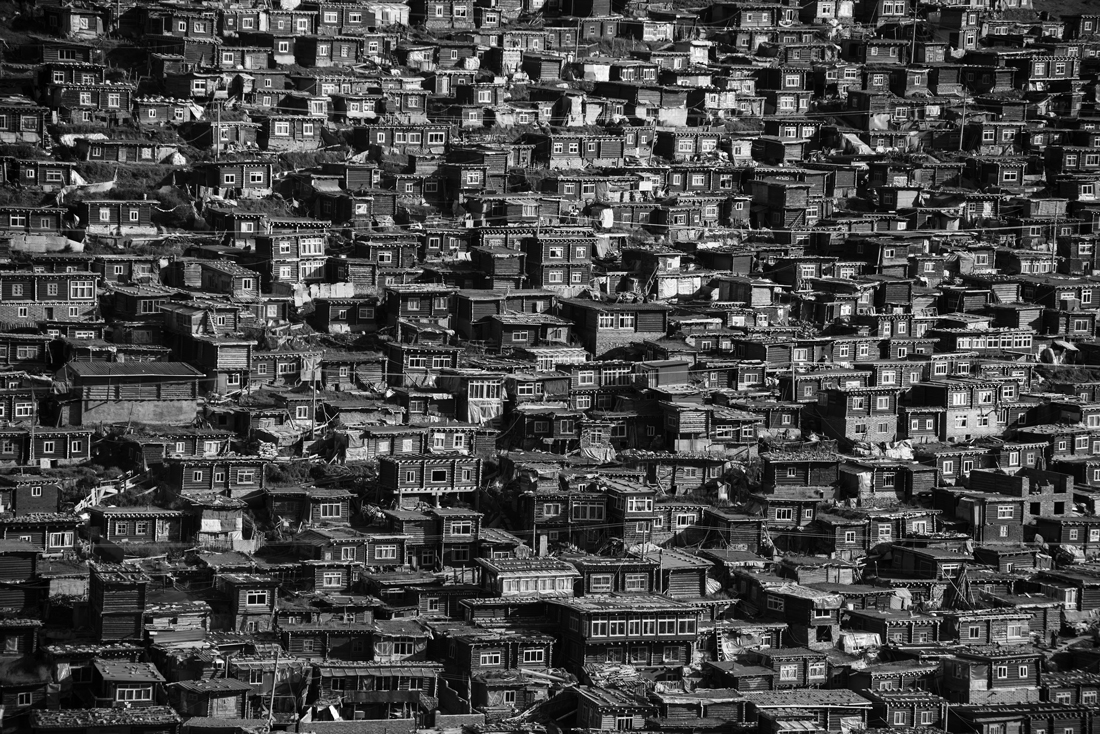 Boxes on the hillside