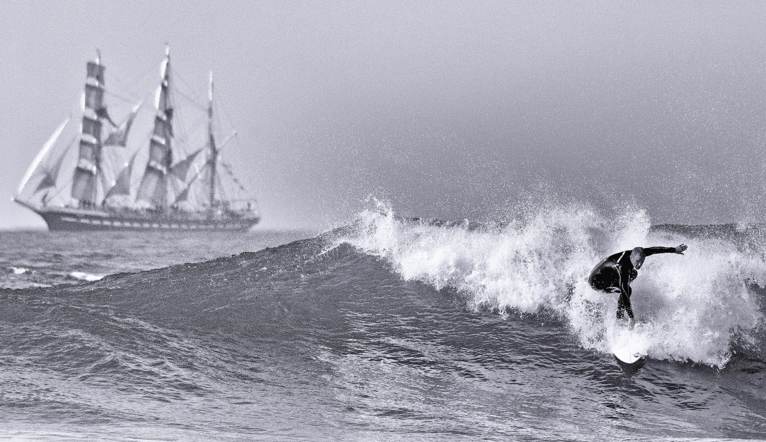 Water sports on the Atlantic