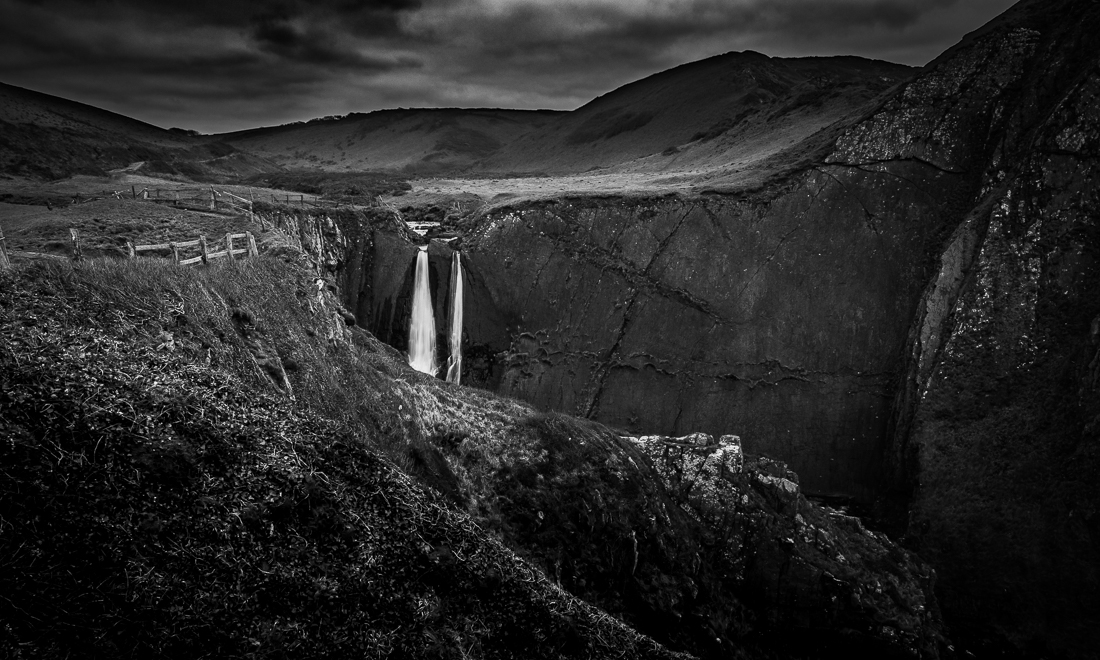 Waterfall by the Sea