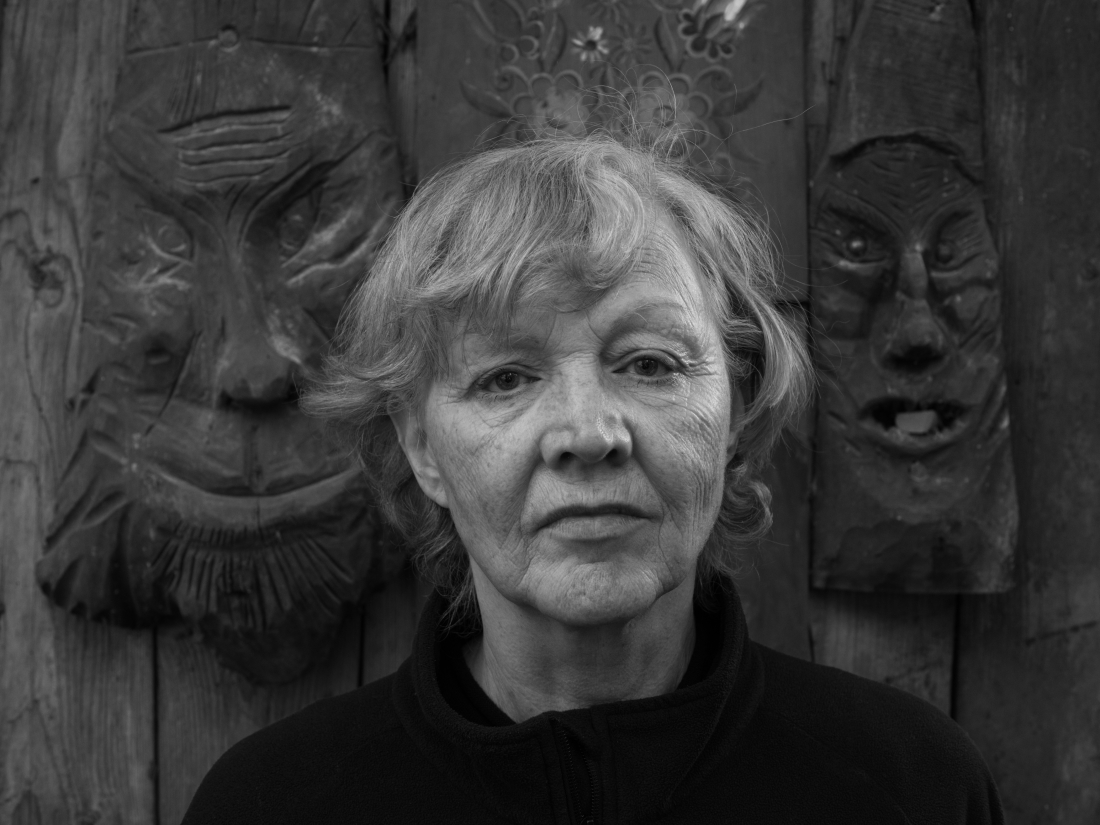 Woman with masks