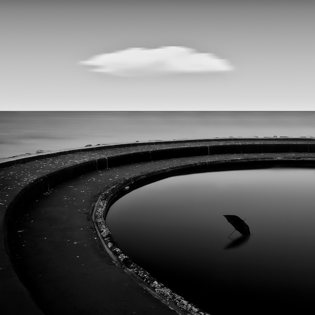 One passing cloud.