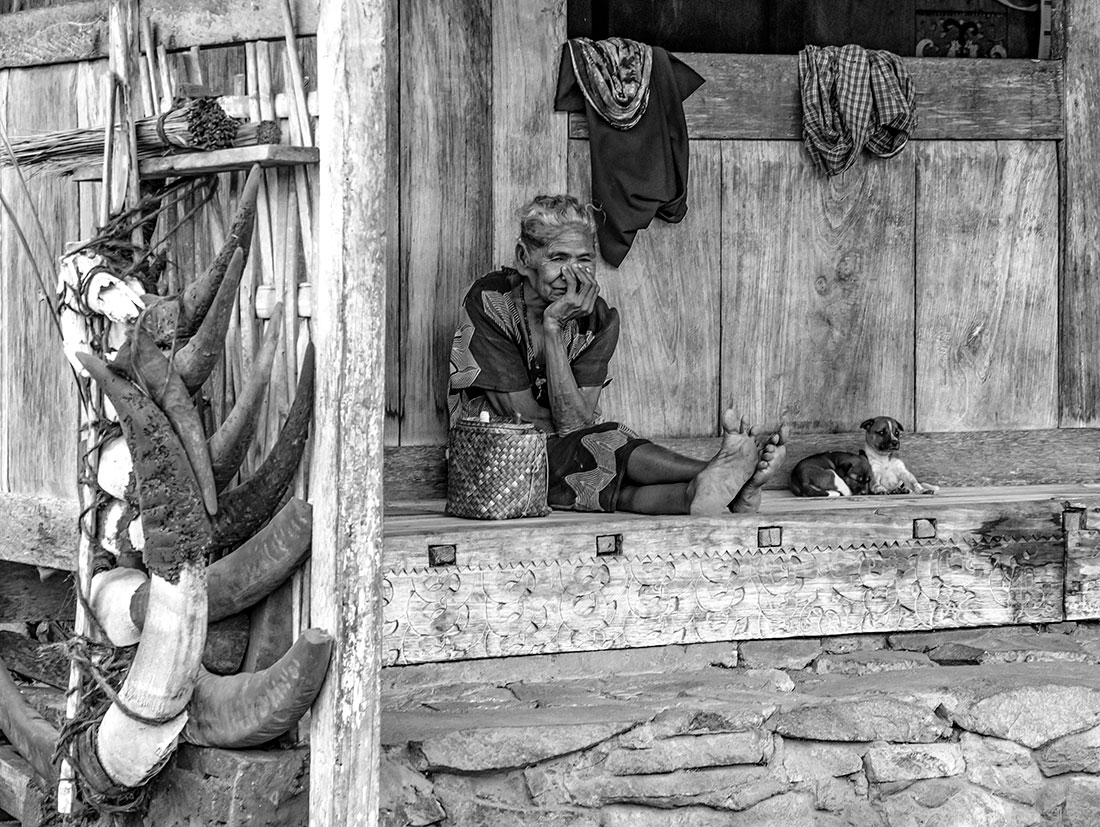 An old lady at Gurusina Village, Flores