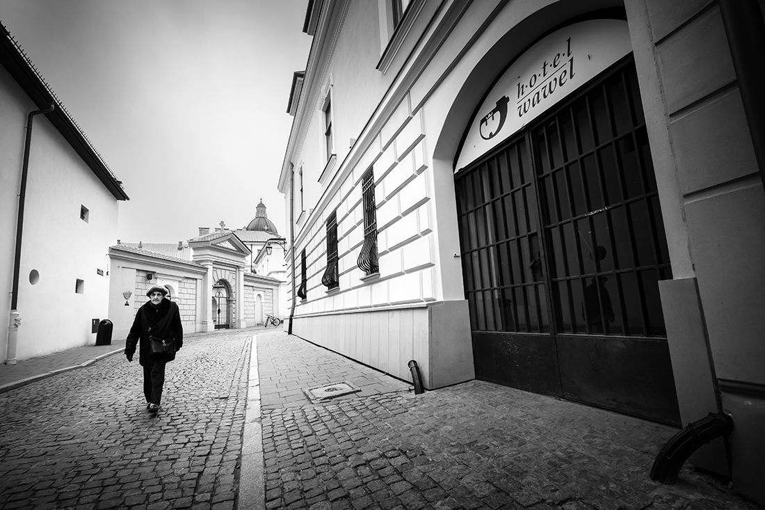 On a side street