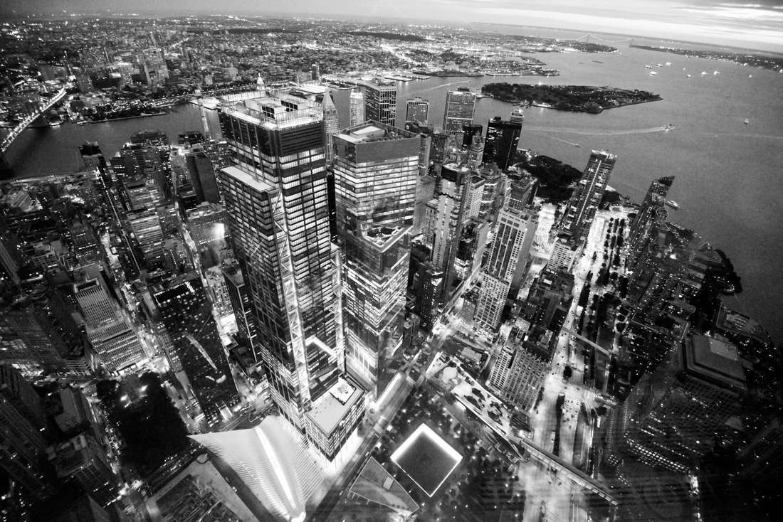 Manhattan night from above
