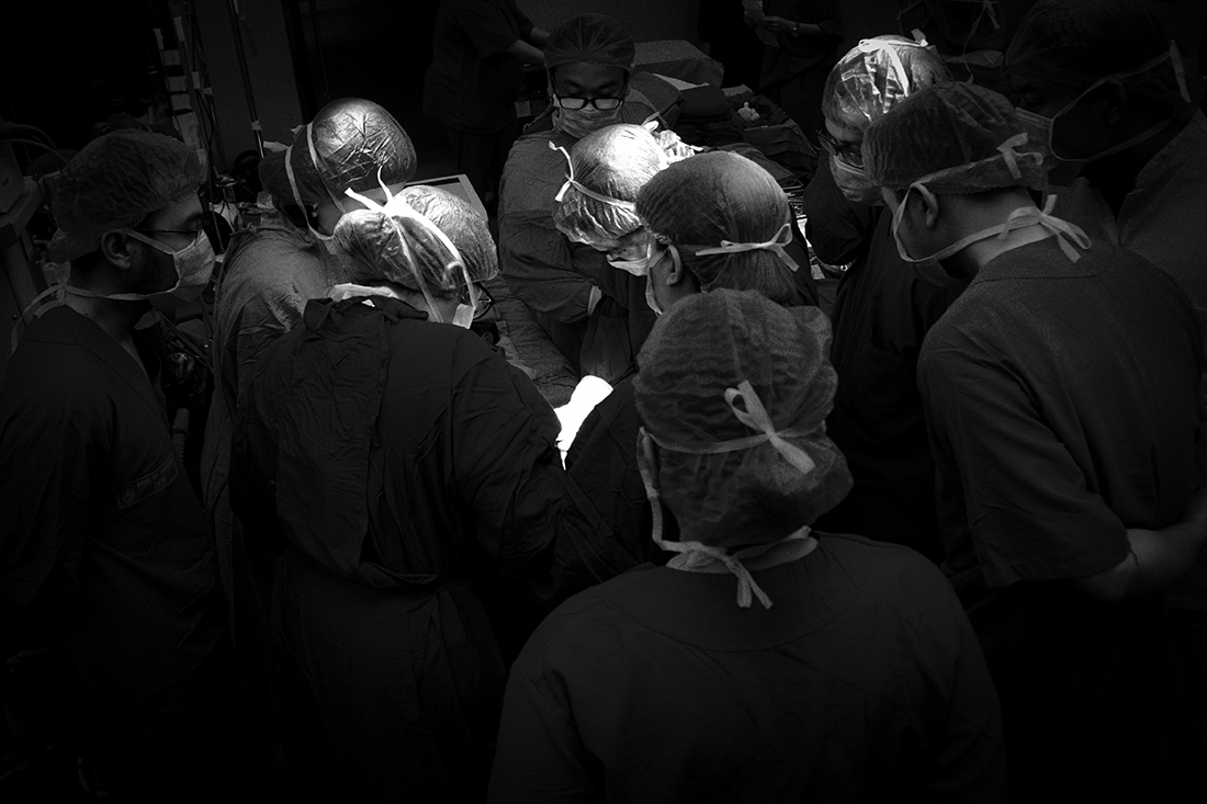 The surgeons at work