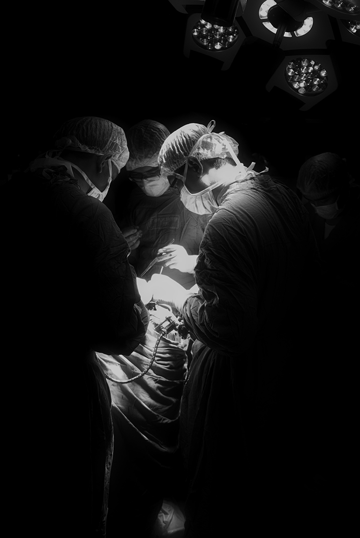 The surgeons at work