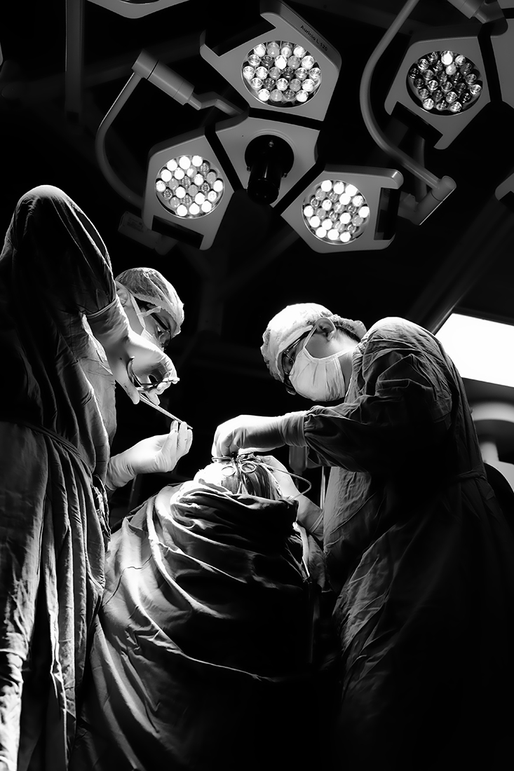 The surgeons at work