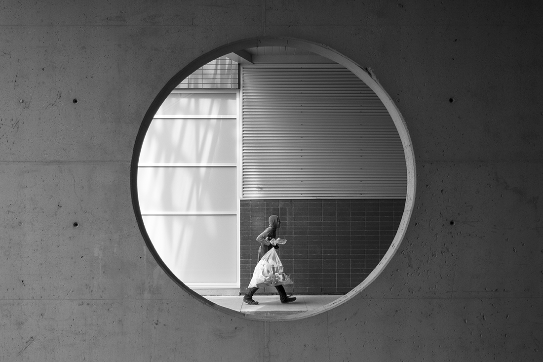 In circles