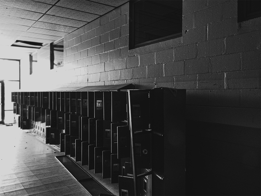 Inside the abandoned High School in Williston,  Florida, USA