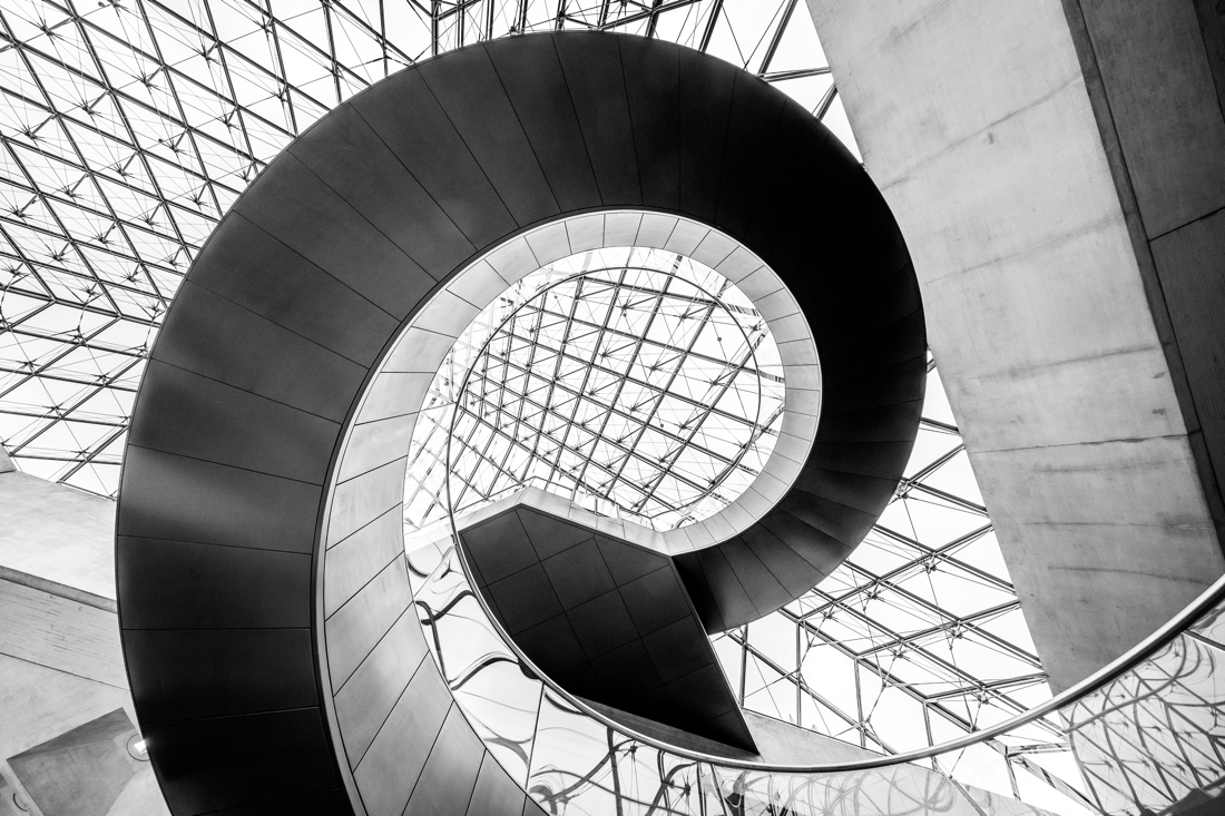 The Louvre's spiral staircase