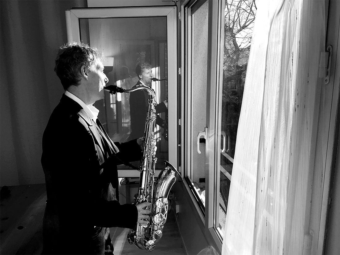 The man with a saxophone