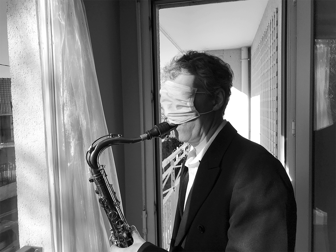 The man with a saxophone