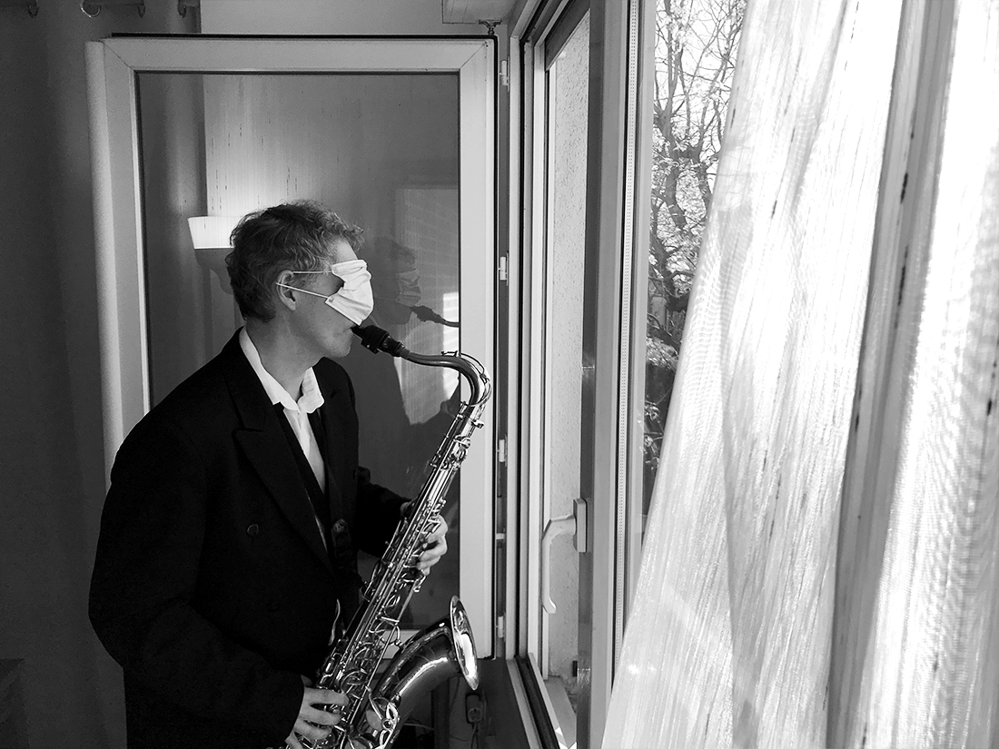 The man with a saxophone