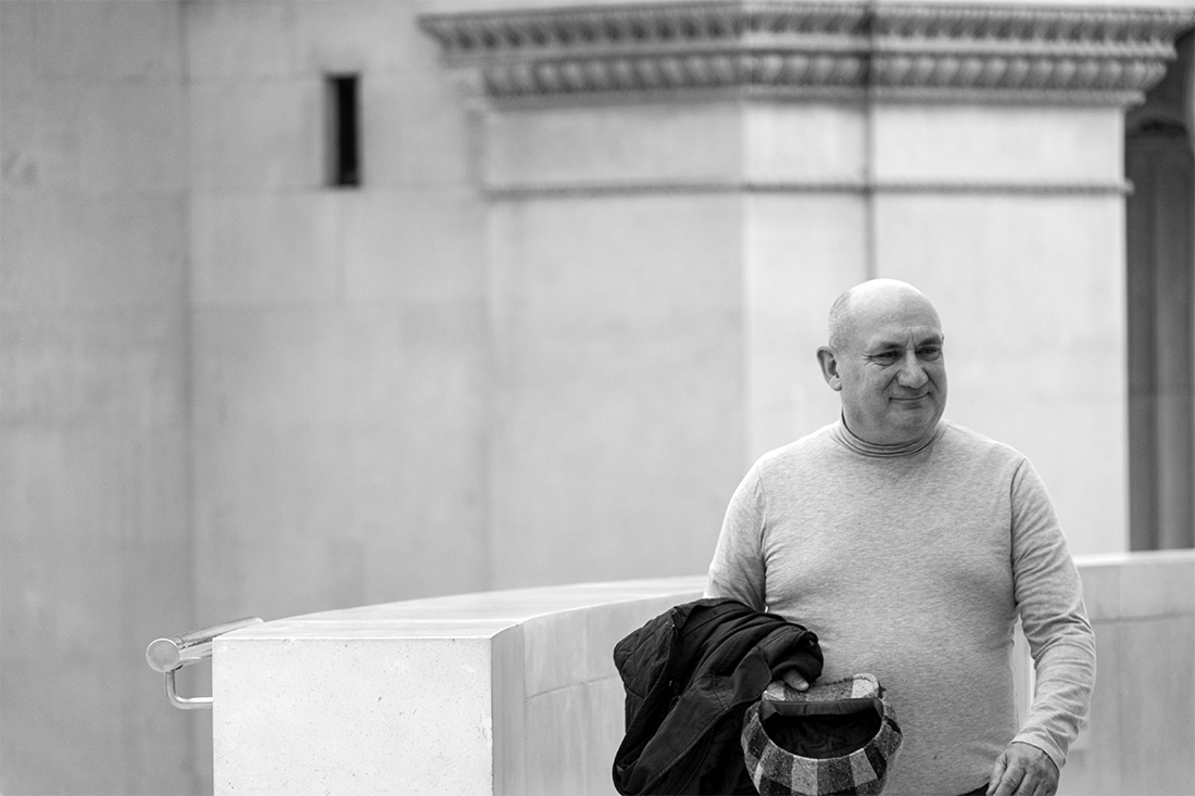 Contemplation in the Great Court of the British Museum, London.