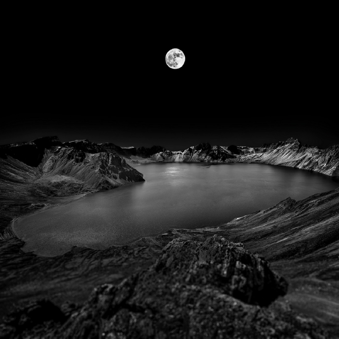 Holy Mountain with Moonlight