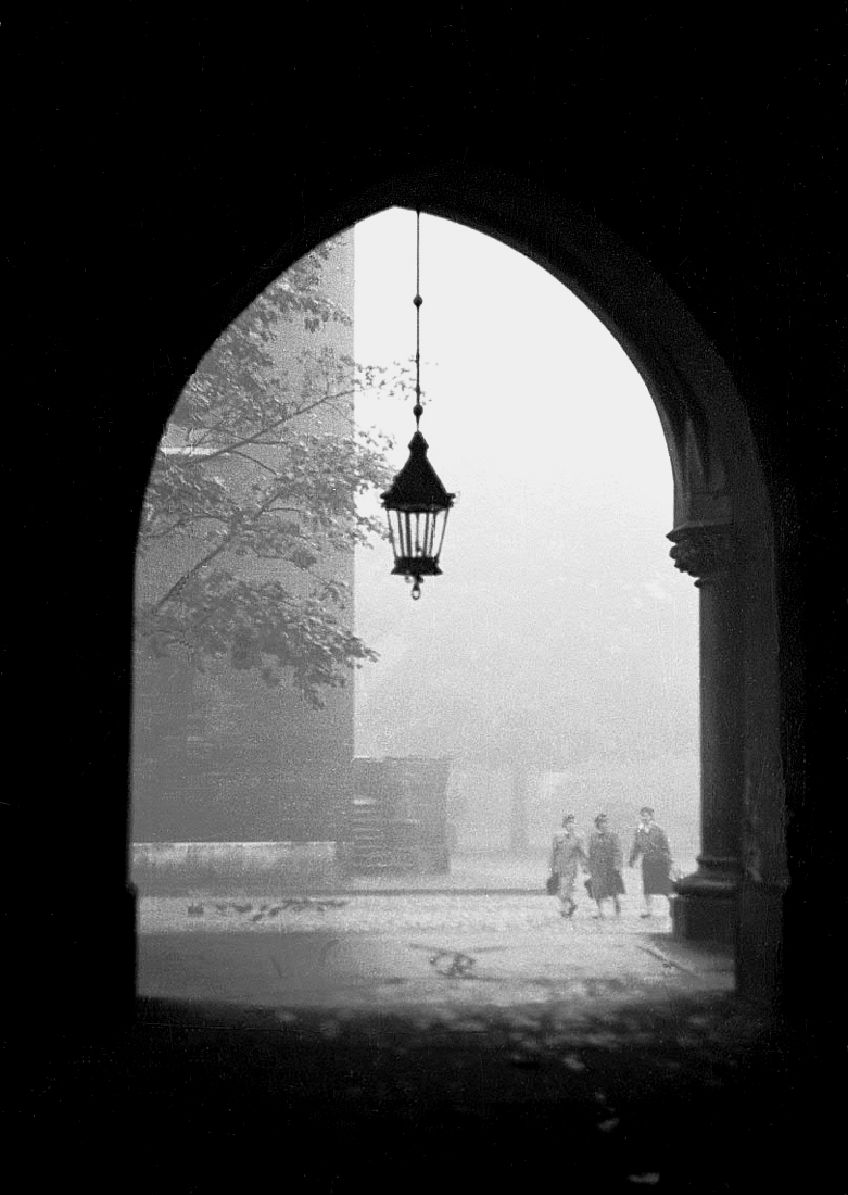 Old Krakow on a foggy day