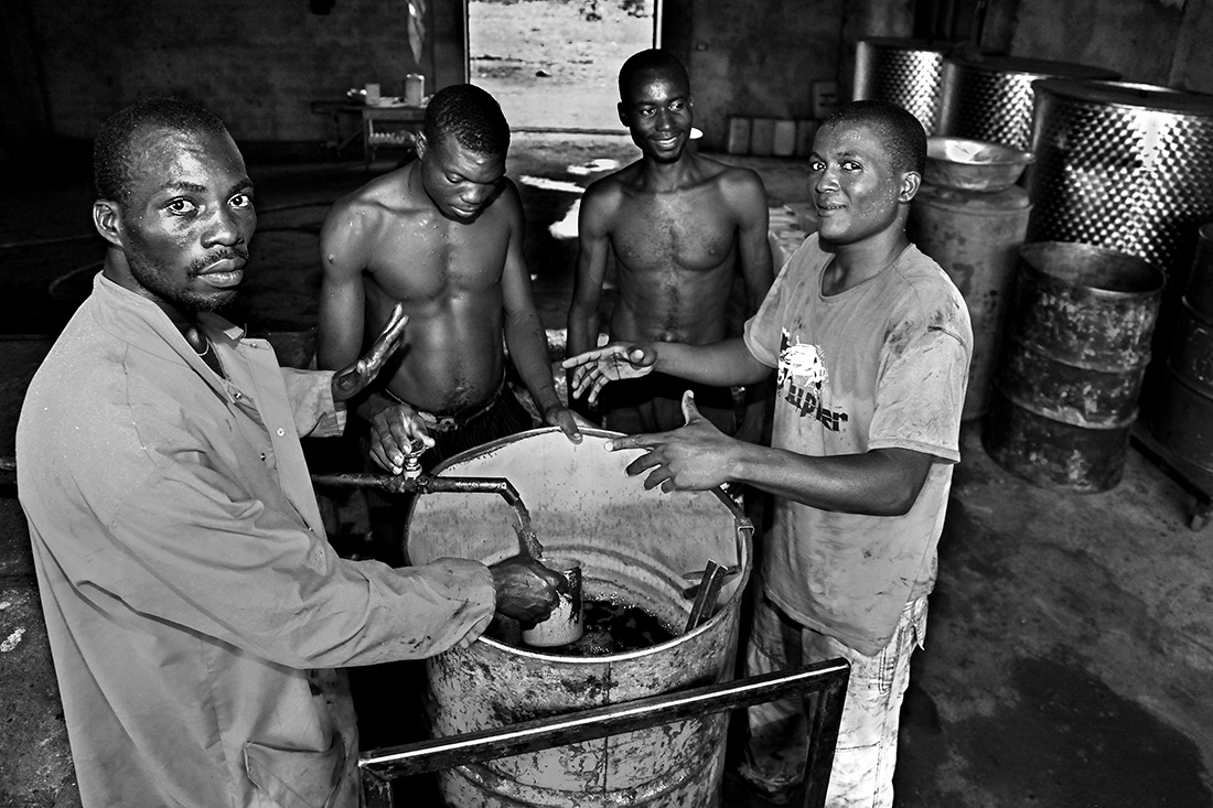 Palm oil production in the Central African Republic