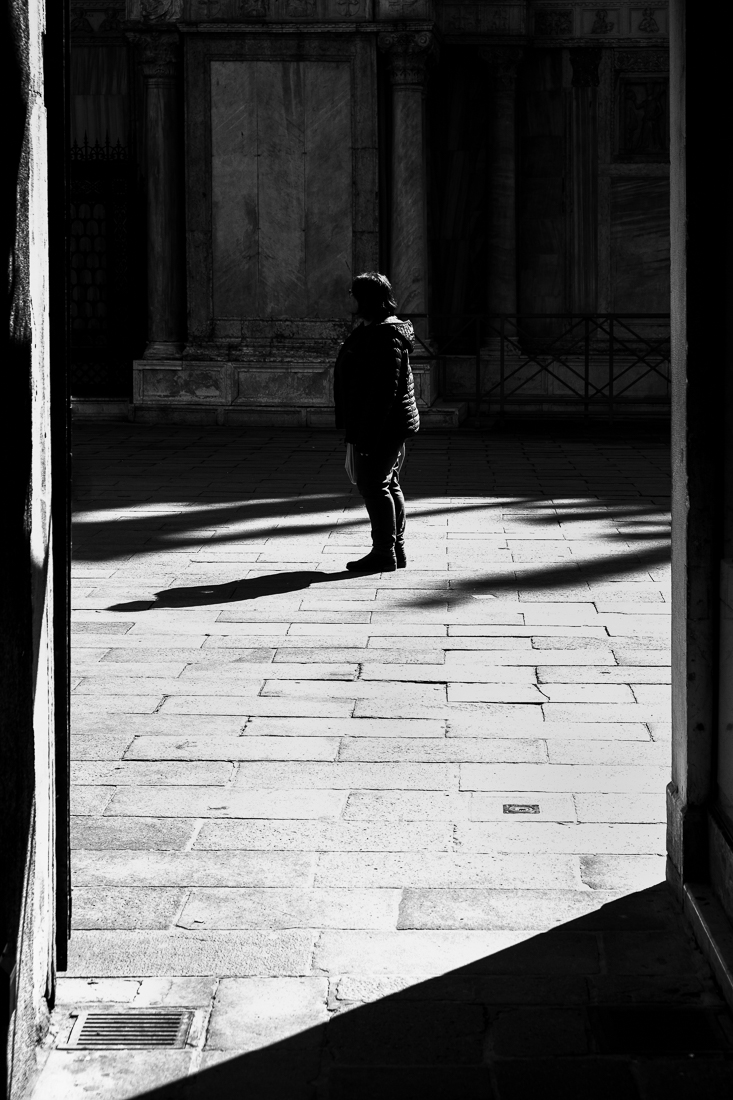 Backlit people