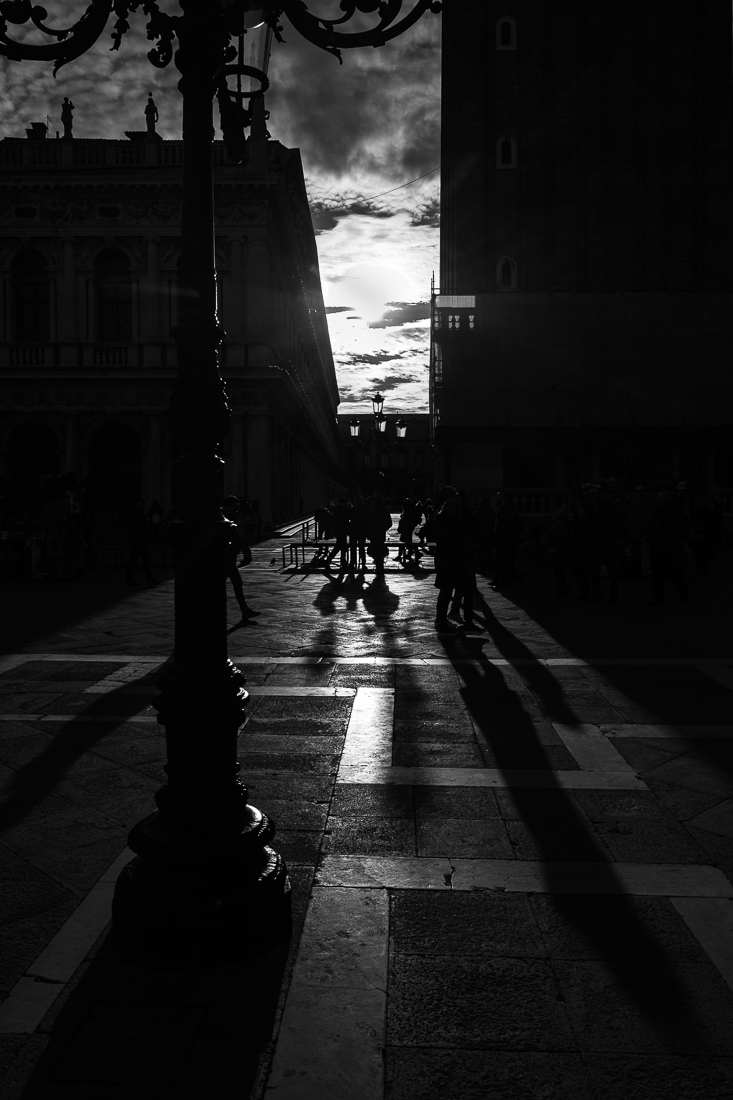 Backlit people