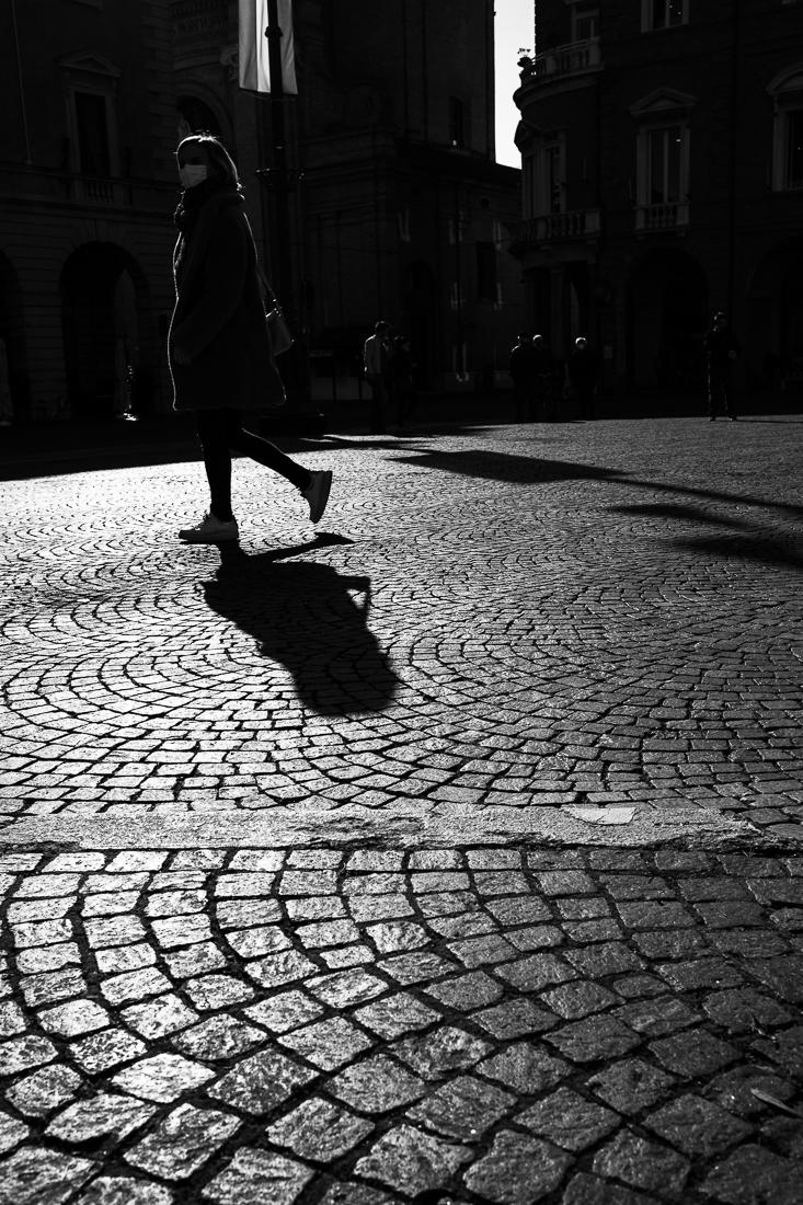 Backlit people