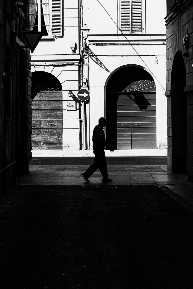 Backlit people
