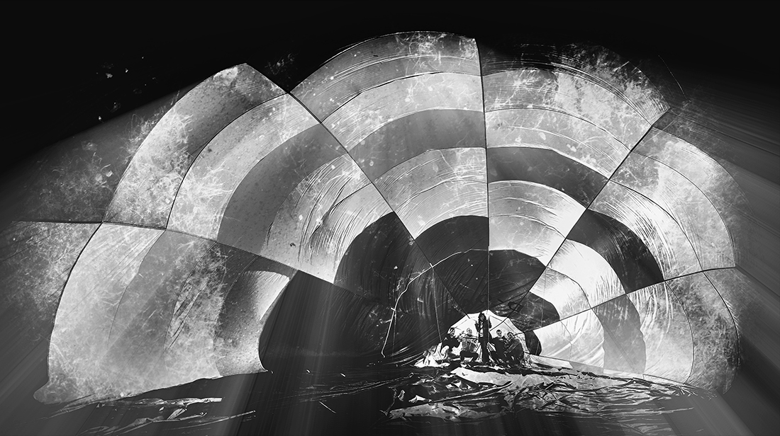 In hot air balloon