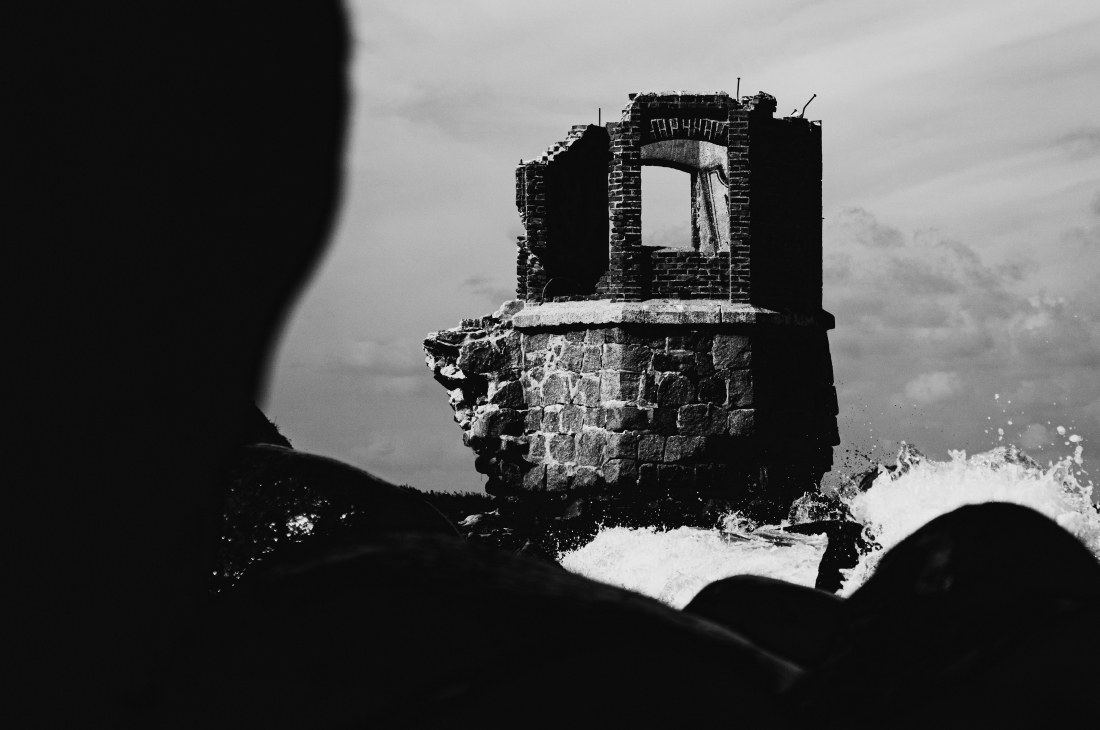 Ruin in the sea spray