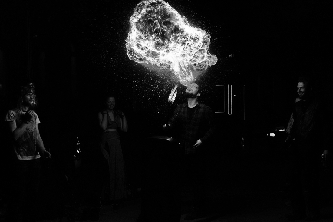 Skull on fire 