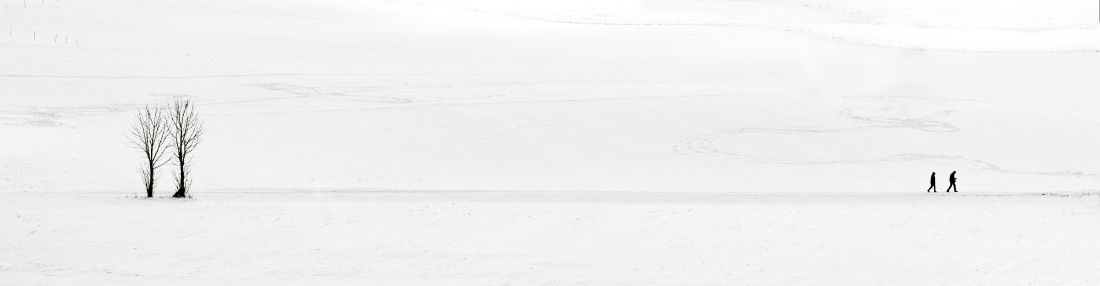 2 couples in a winter landscape