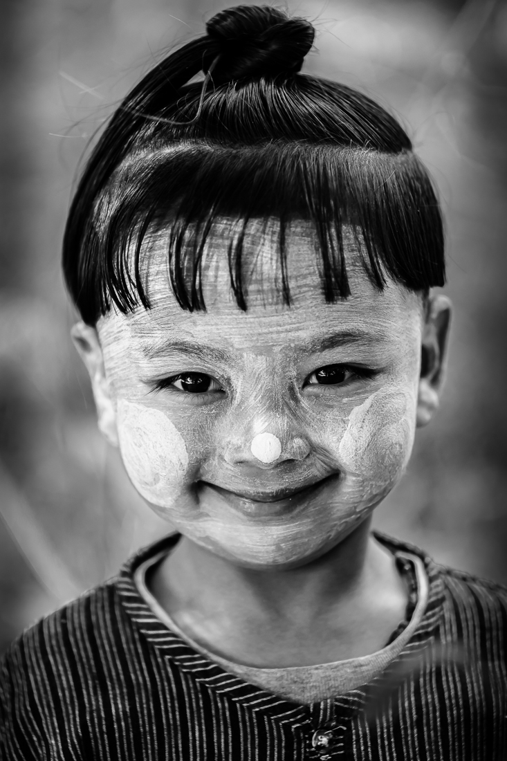 Burmese people with Thanaka