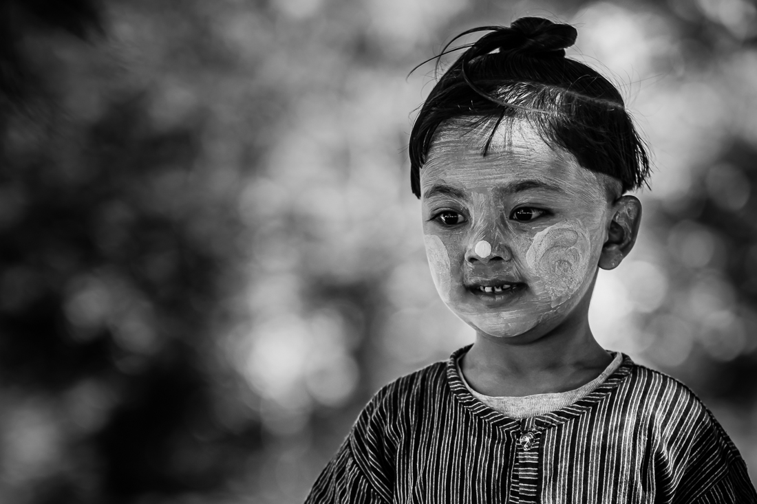 Burmese people with Thanaka