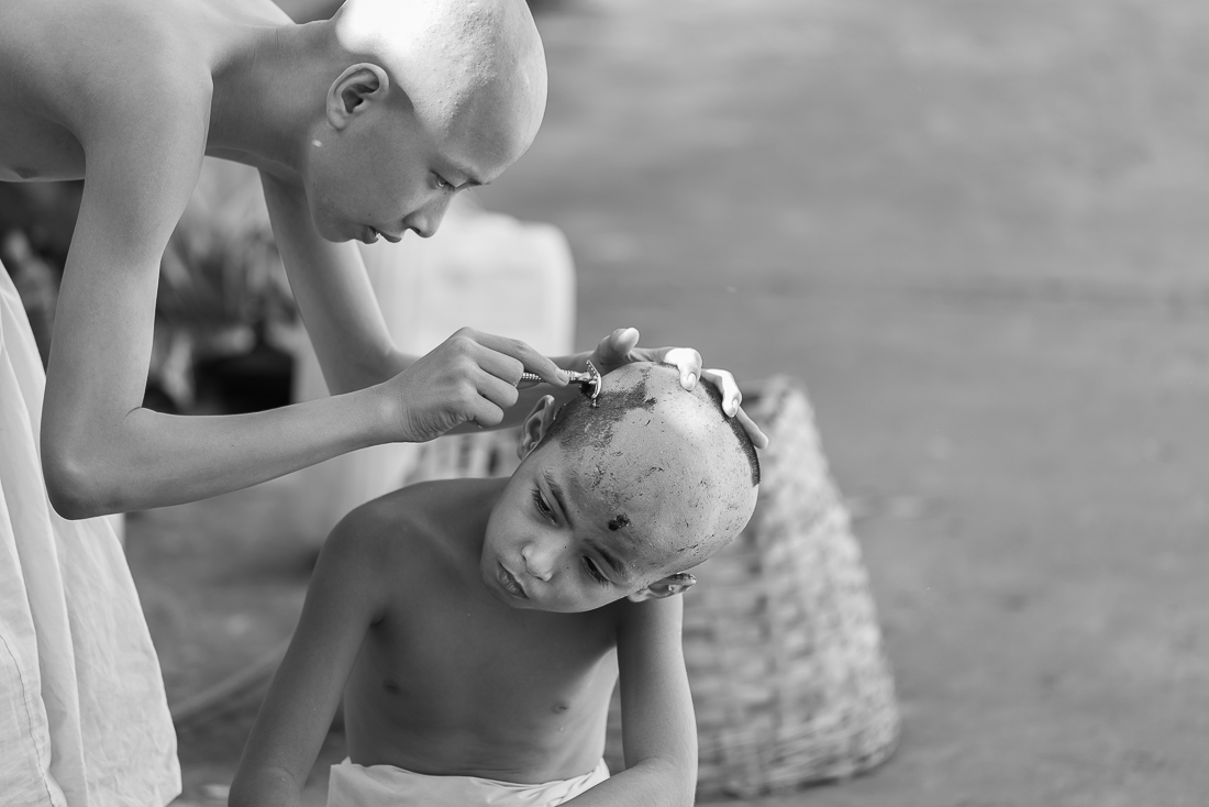 Day-to-day life of young burmese monks.