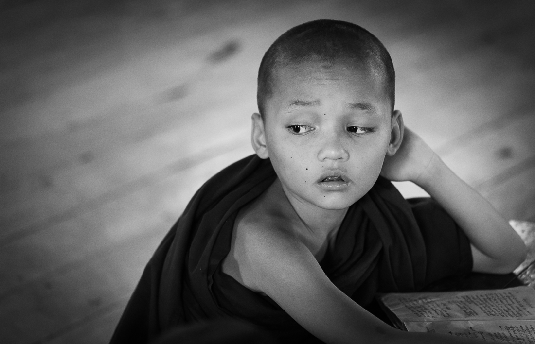 Day-to-day life of young burmese monks.