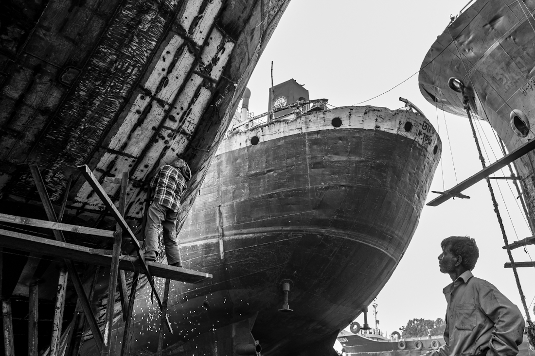 In the shipyard