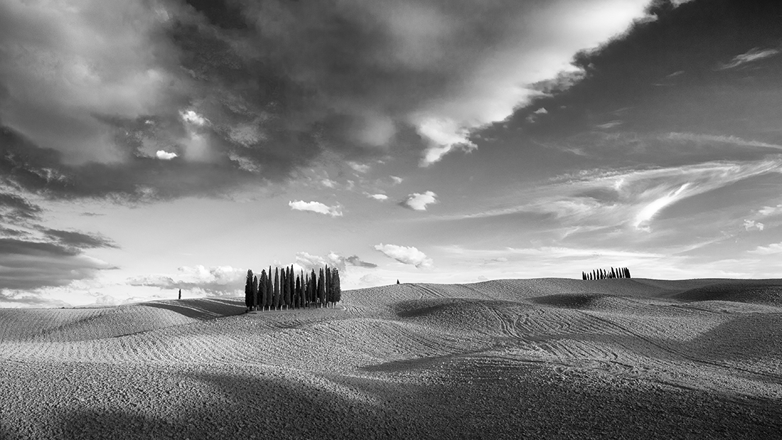 hilly landscape in Tuscany