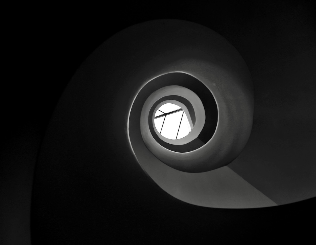 Architectural forms turn in photographic abstracts