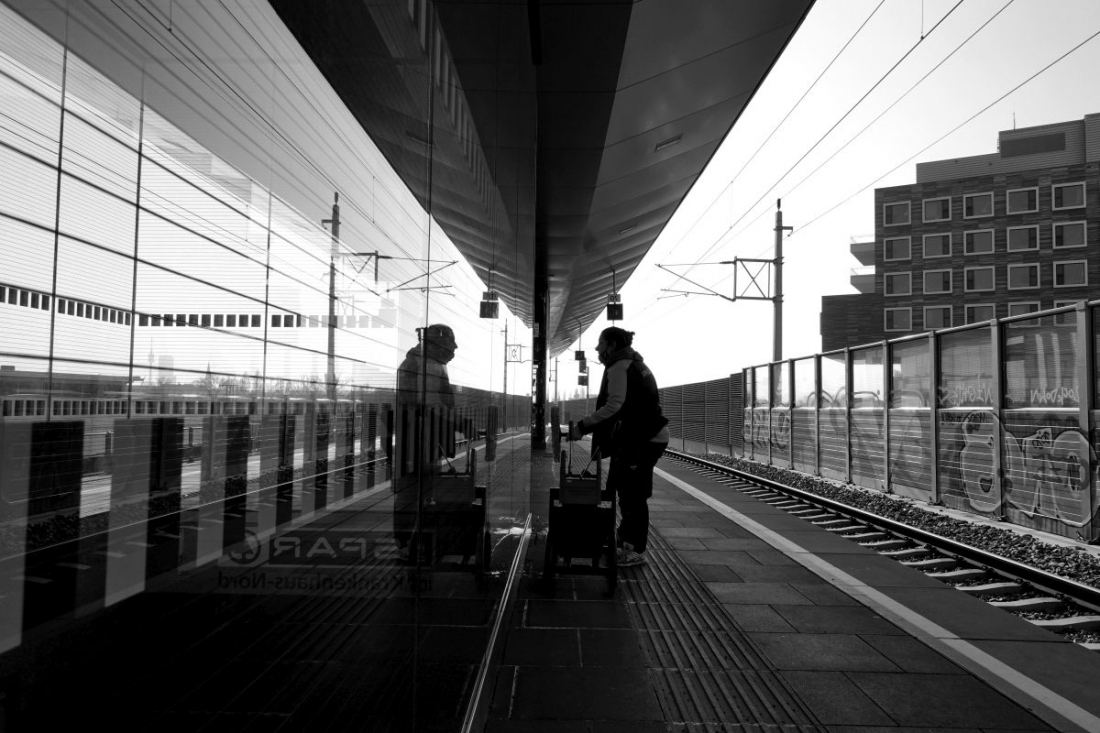 People in geometry of light and shadow