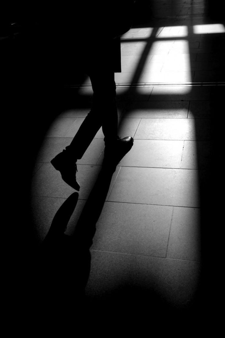People in geometry of light and shadow