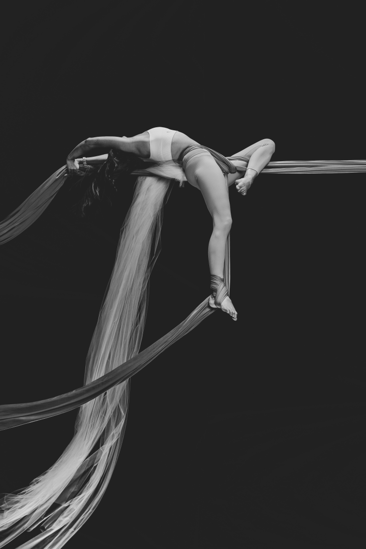 The woman in the air
