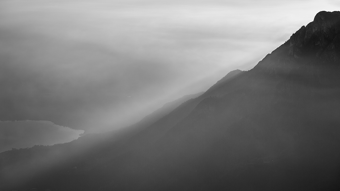 On The Crest Of A Mountain, Behind The Clouds