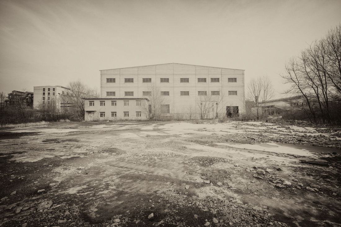 Landscape of abandoned factory 